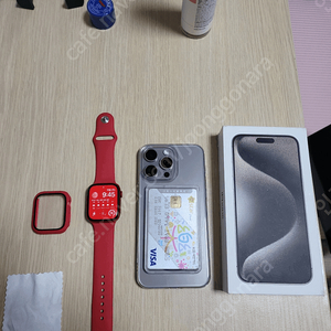 (애플케어)(자급제)아이폰15프로맥스 1테라내츄럴티타늄풀구성품애플워치9레드에디션풀구성판매