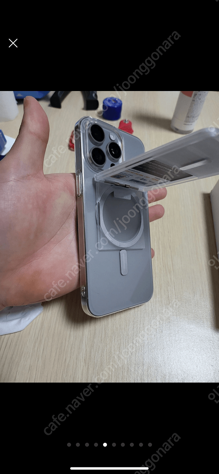 (애플케어)(자급제)아이폰15프로맥스 1테라내츄럴티타늄풀구성품애플워치9레드에디션풀구성판매--4