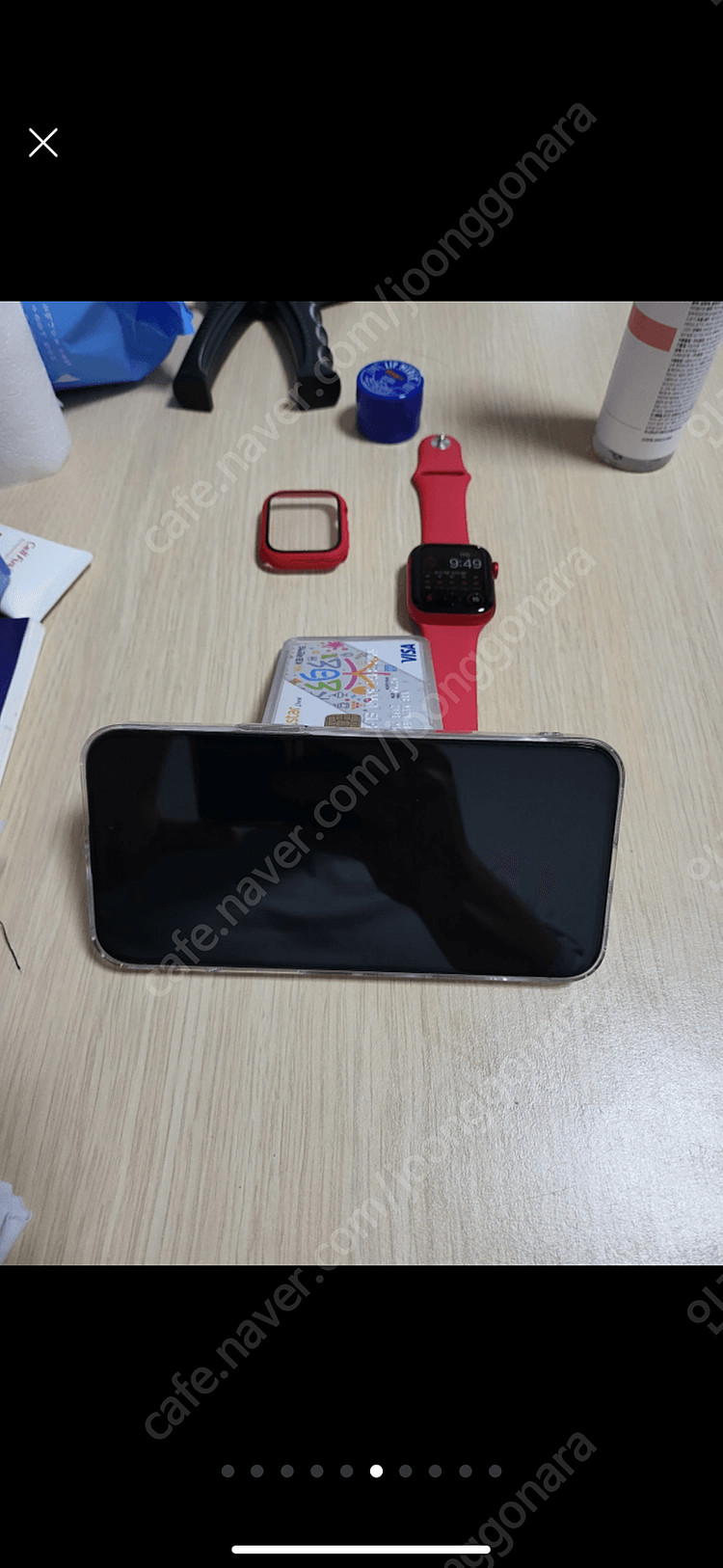 (애플케어)(자급제)아이폰15프로맥스 1테라내츄럴티타늄풀구성품애플워치9레드에디션풀구성판매--5