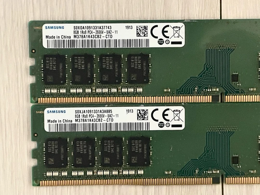 삼성 DDR4 8GB x 2개 세트 메모리 램 RAM 이미지