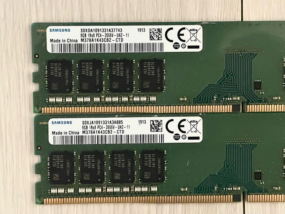삼성 DDR4 8GB x 2개 세트 메모리 램 RAM 이미지