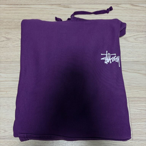 [XL] 스투시 로고 퍼플 피그먼트 다잉 후드