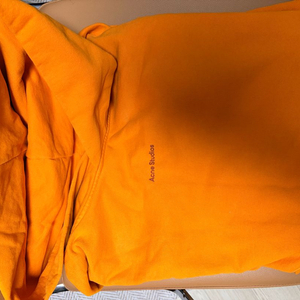 M 아크네 기모 로고 후드 오렌지