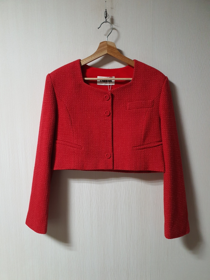 더일마 THEILMA 크롭 트위드 자켓 프리 사이즈 새상품 24SS 정품--2