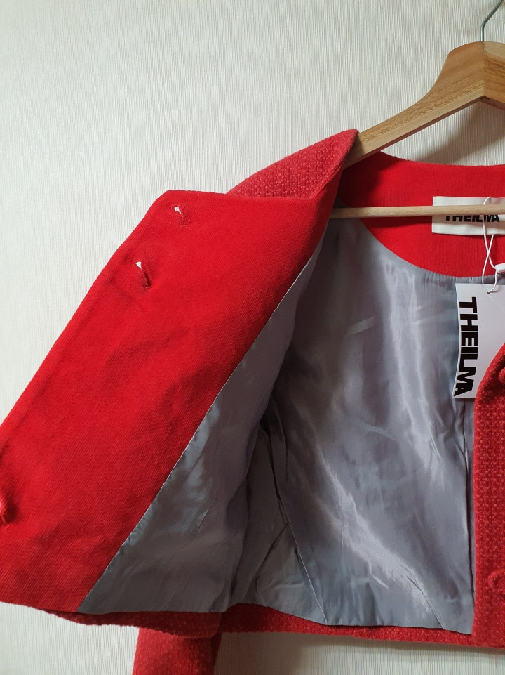 더일마 THEILMA 크롭 트위드 자켓 프리 사이즈 새상품 24SS 정품--6