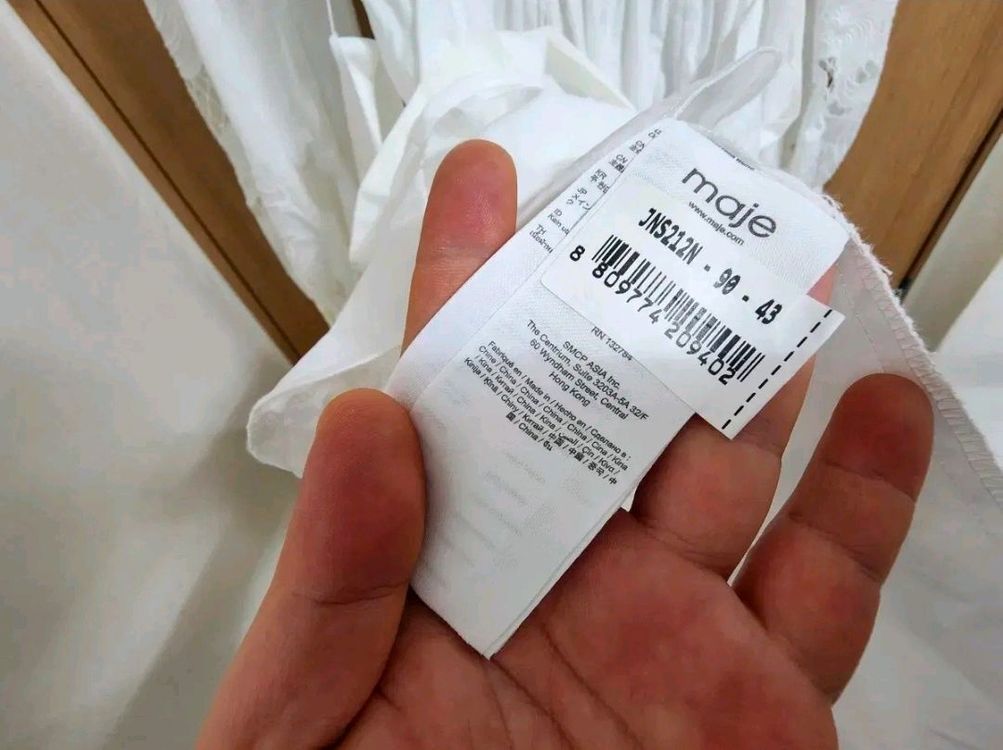 (36)여성 MAJE 마쥬 코튼 기퓌르 원피스--4