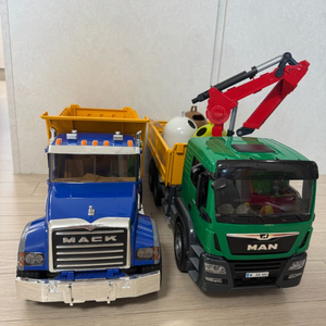 브루더 MACK 맥 덤프트럭 & MAN 재활용 트럭 자동차 장난감