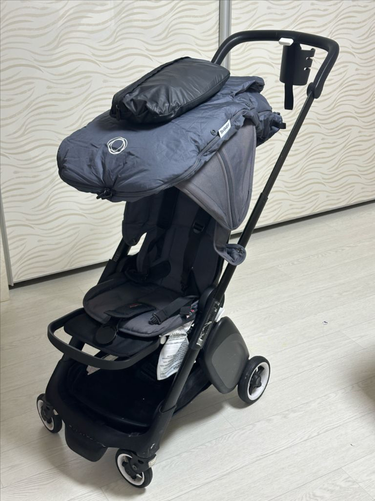 부가부 앤트 유모차 회색 + 레그레스트 + 컵홀더 + 앤트용 풋머프 + 폭스 고성능커버 일괄 이미지