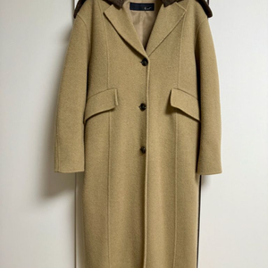 지컷 카멜 니티드 카라 코트 55