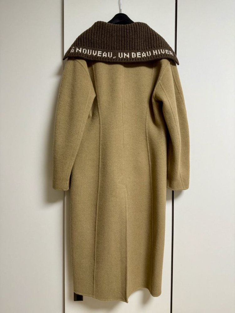 지컷 카멜 니티드 카라 코트 55--1