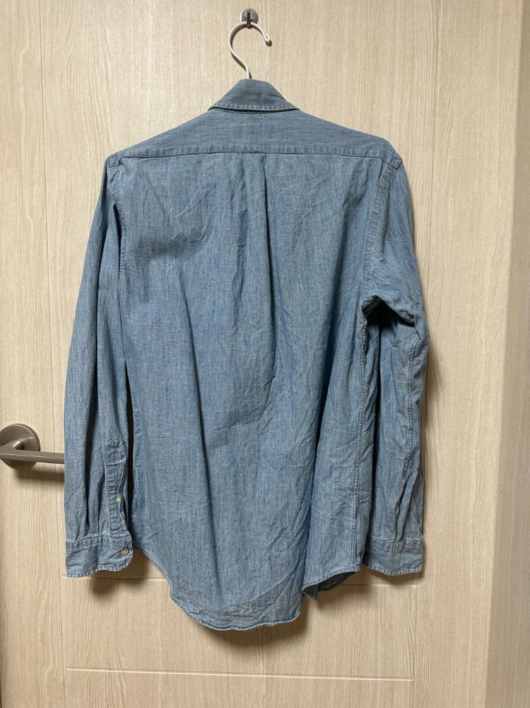 폴로 가먼트다이 연청 셔츠 S사이즈--1