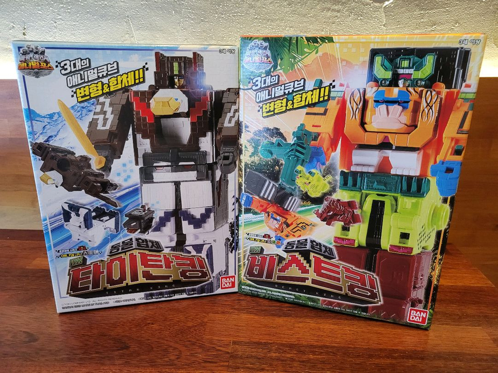 파워레인저 애니멀포스 타이탄킹 비스트킹 큐브콘돌 큐브 옥토퍼스 골드판다 애니멀체인저 파이널 미니큐브 이미지