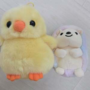 에버랜드 병아리&고슴도치 인형