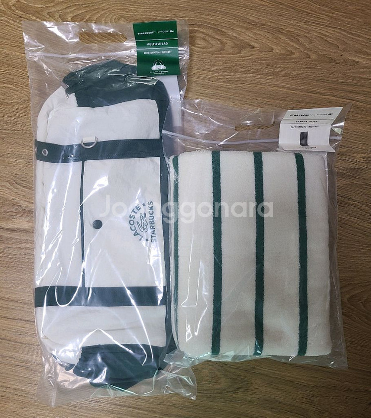 스타벅스 e-프리퀀시 라코스테 가방 멀티플백 수건 트렌--2