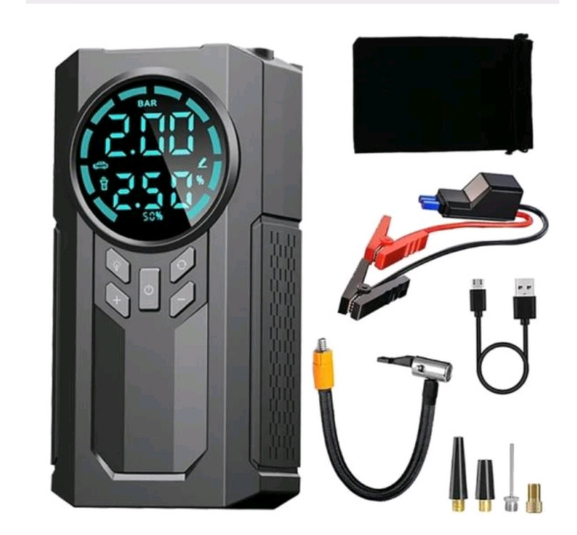 겨울 자동차 배터리 및 바퀴 공기충전기 새상품 판매--1