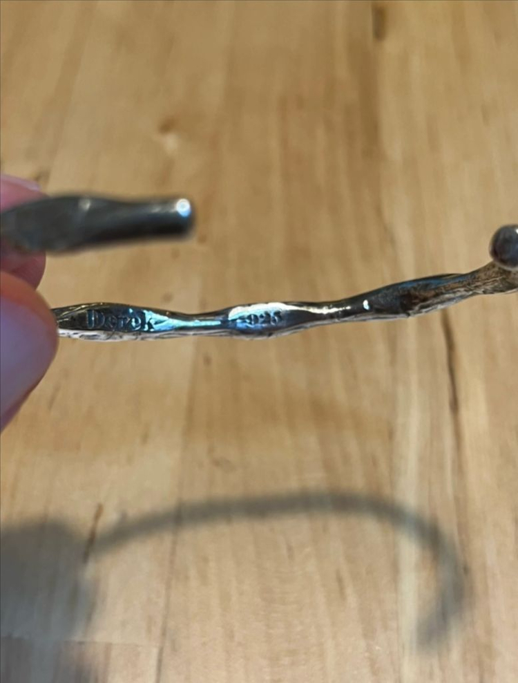 925 실버 뱅글 팔찌--3