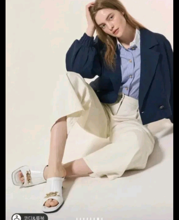 랑방 뮬 슬리퍼 235 한섬 마인 타임--7