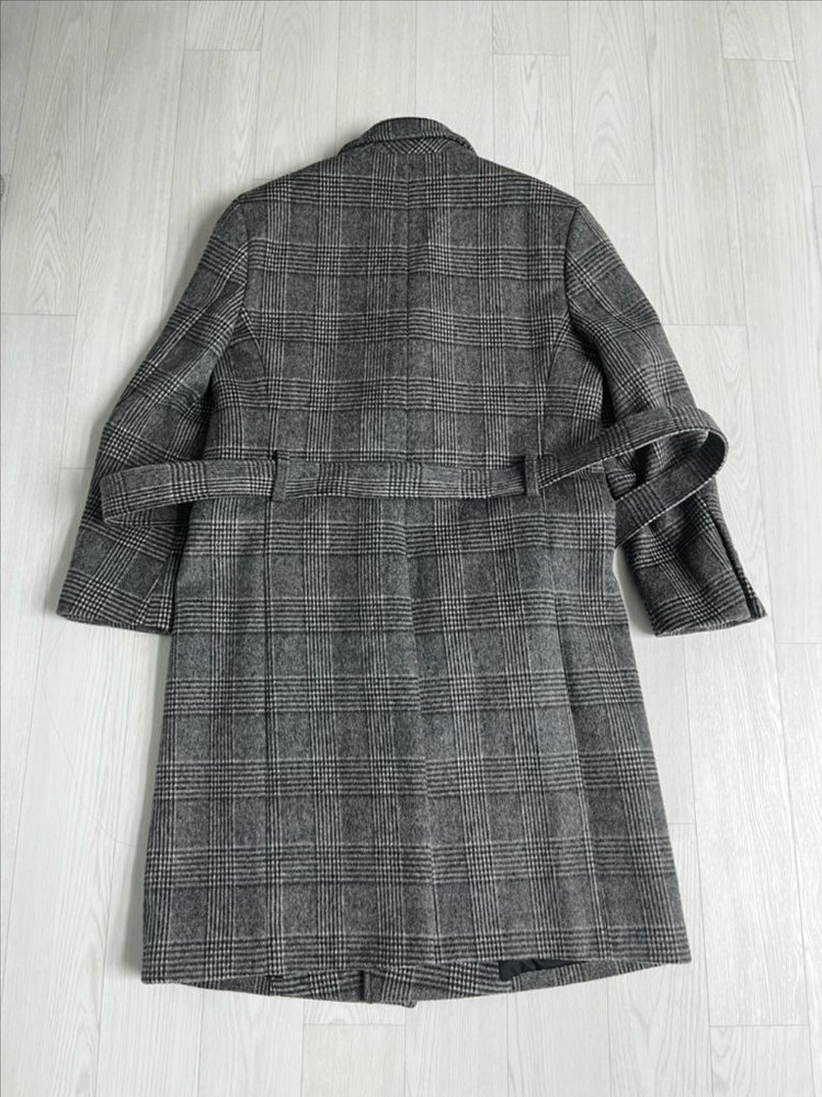 토니웩 글렌 체크 벨티드 울 코트 이미지
