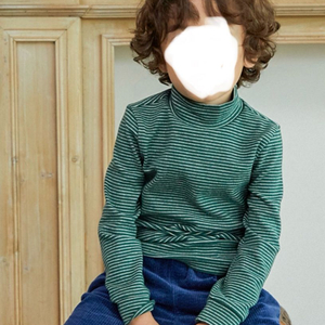 토토헤로스 유아 아동 키즈 목폴라 줄무늬 티셔츠 135