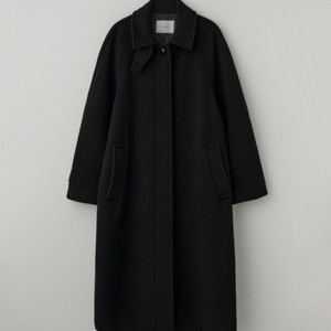 블랭크공삼 캐시미어 울 발마칸 코트 블랙