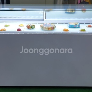대형 카페용 마카롱 샌드위치 디저트 냉장 쇼케이스 화이트 저온콤프 앞1단뒤2단