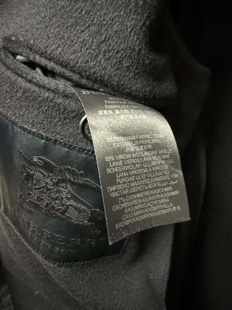 버버리프로섬/벨벳카라 울캐시미어코트/52(100-105)--3