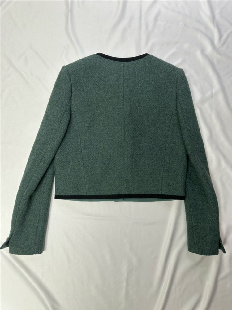 잇미샤 카라리스 텍스쳐블록 울100% 자켓 다크그린(44)--4