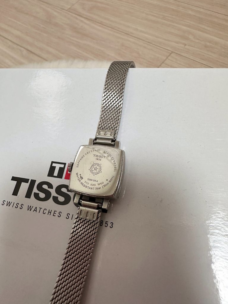 [풀구성]티쏘 다이아몬드 러블리 스퀘어 여성 손목시계 메탈실버--5