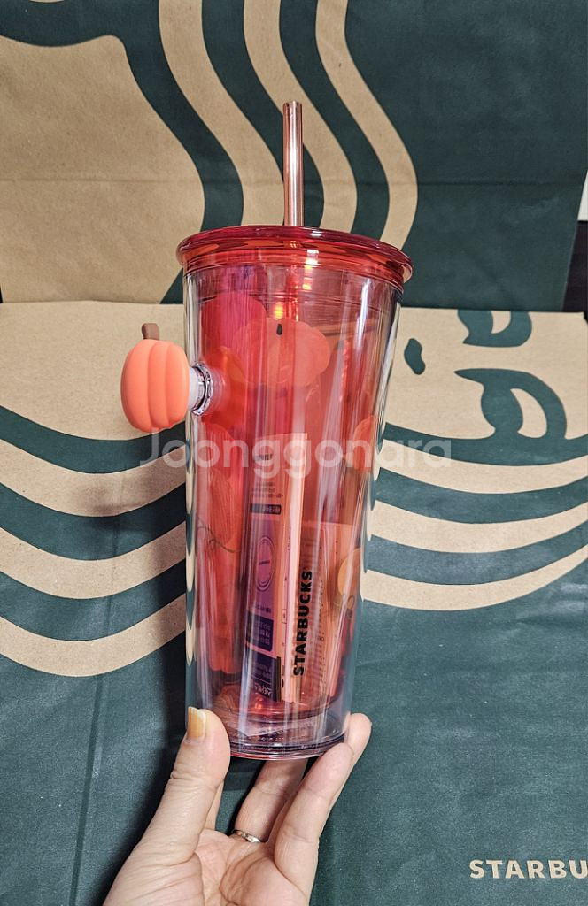 새상품S급]스타벅스 할로윈 펫코스튬 팝핸들 콜드컵 473ml--3