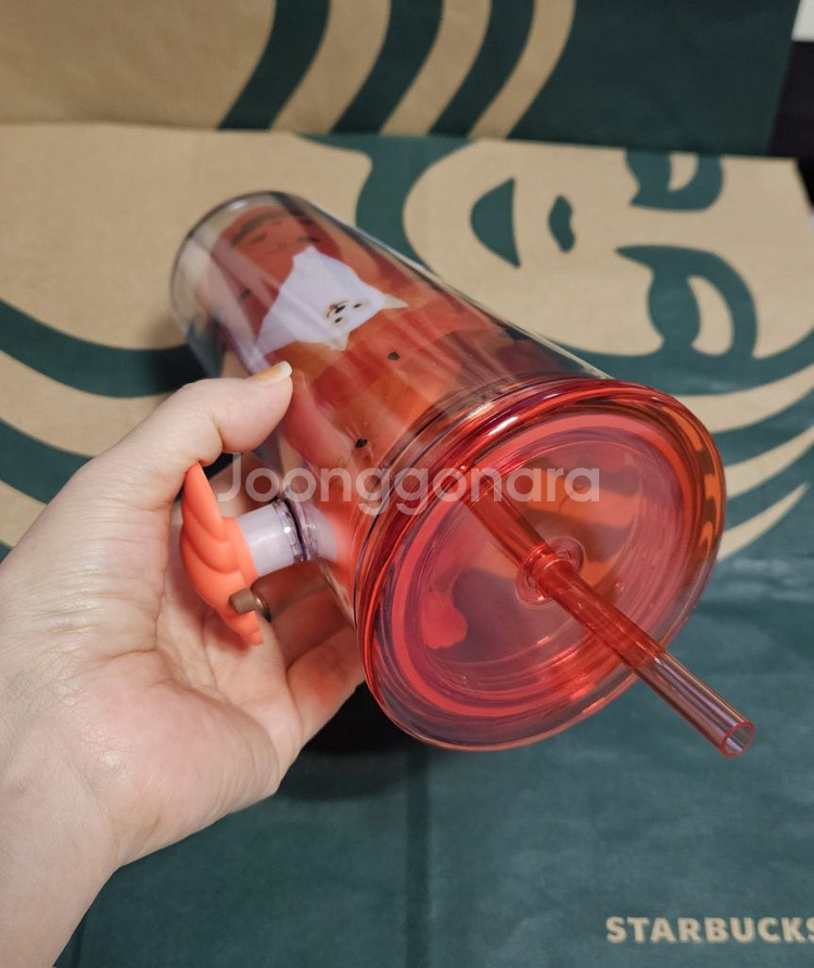 새상품S급]스타벅스 할로윈 펫코스튬 팝핸들 콜드컵 473ml--6