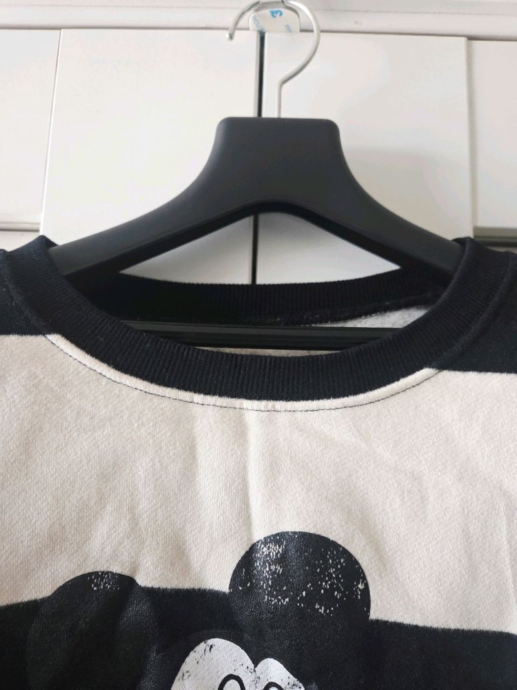 오버핏 미키마우스 스트라이프 맨투맨(프리사이즈)--3