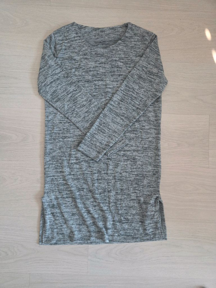 회색 골지 롱 슬리브티(프리사이즈)--5