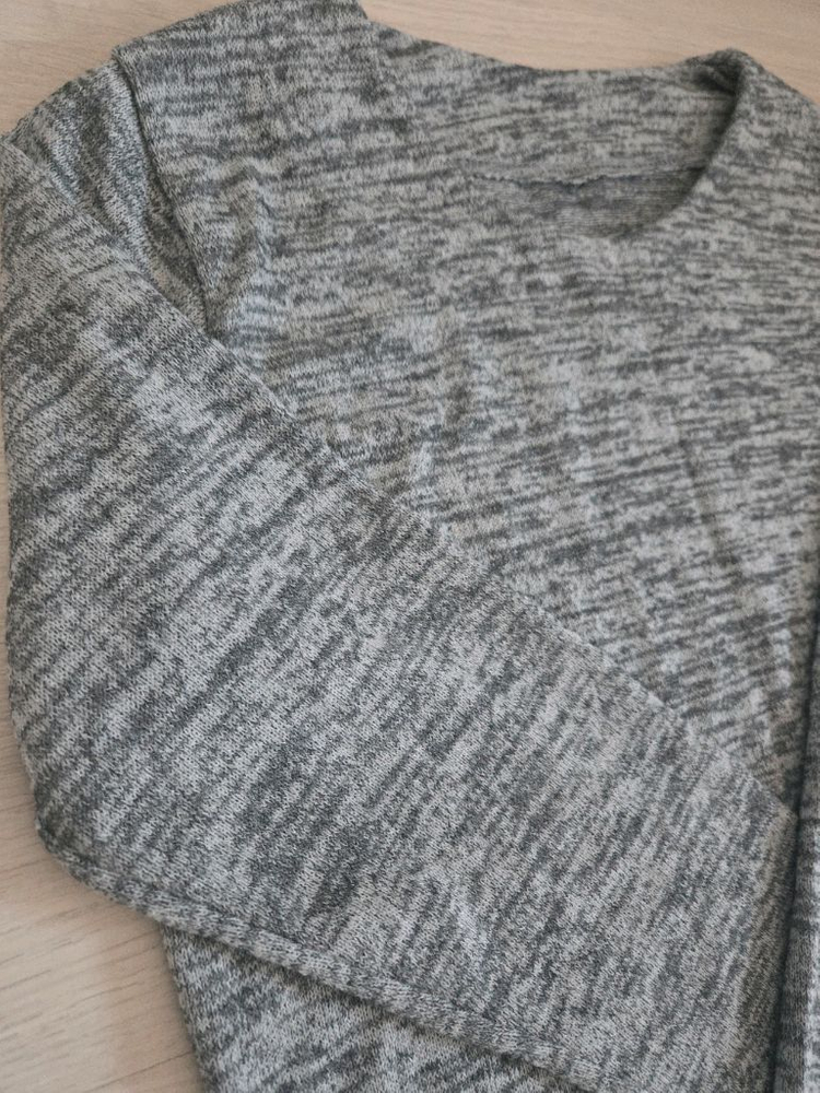 회색 골지 롱 슬리브티(프리사이즈)--6