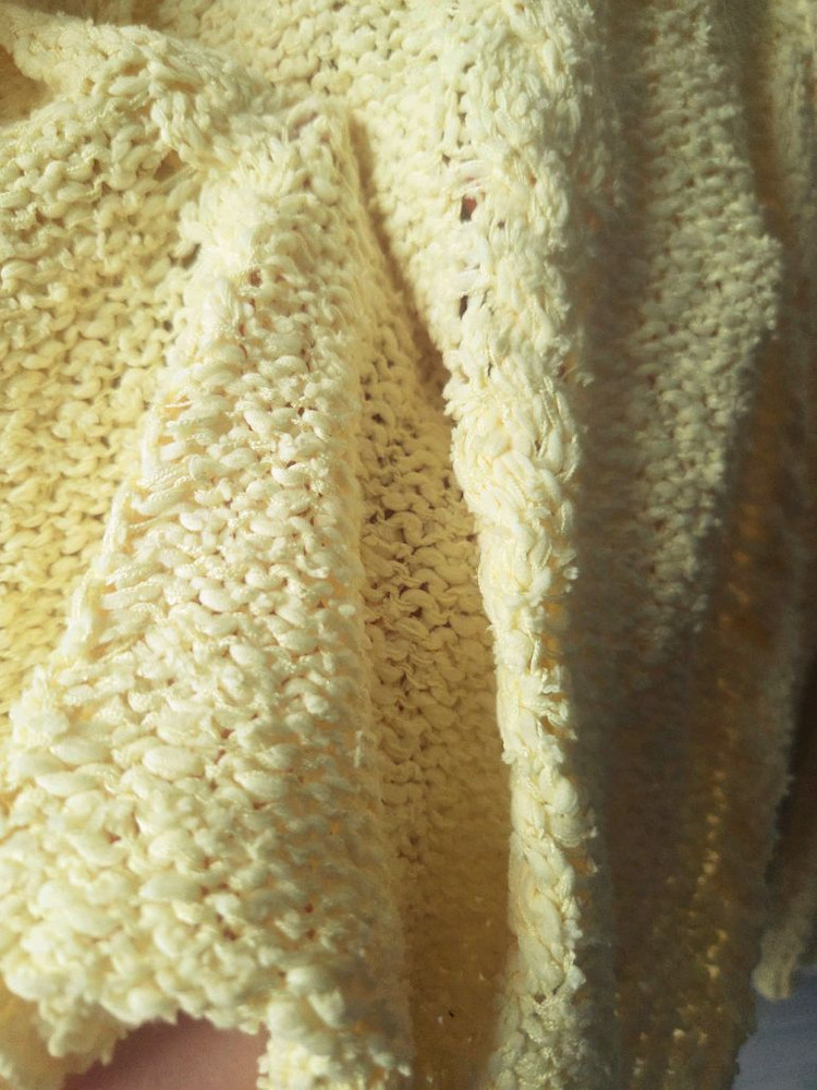 레몬옐로우컬러 케이블 부클 니트(프리사이즈)--2