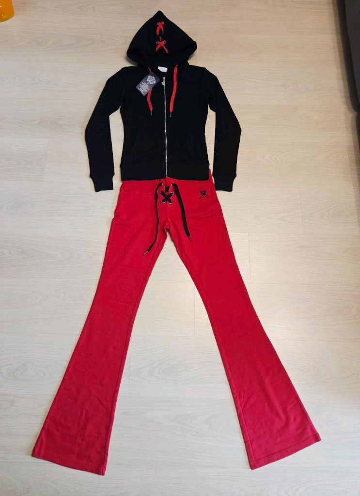 택도안뗀 EVEN DOZ 섹시트레이닝셋트3벌(후드1부츠컷바지2)--1