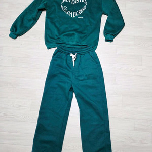 새상품 여상여아150 기모맨투맨, 일자바지 세트