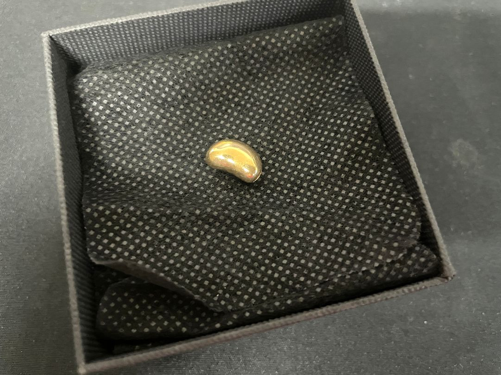 14K 옐로우 골드 콩 팬던트 강남콩 모양 목걸이 펜던트 이미지