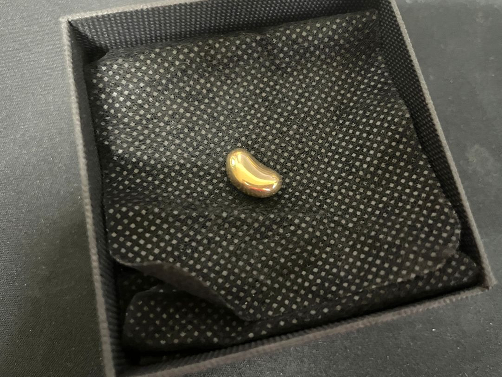 14K 옐로우 골드 콩 팬던트 강남콩 모양 목걸이 펜던트 이미지