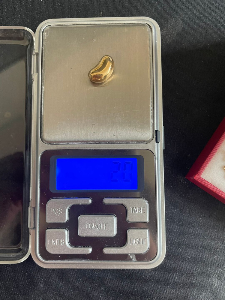 14K 옐로우 골드 콩 팬던트 강남콩 모양 목걸이 펜던트 이미지