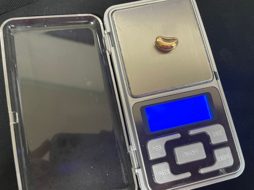 14K 옐로우 골드 콩 팬던트 강남콩 모양 목걸이 펜던트 이미지