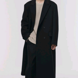 택 새상품 무신사스탠다드 캐시미어 블렌디드 대디 숄더 더블 롱 코트 무탠다드 이미지