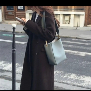 시어드 더블버튼 핸드메이드코트