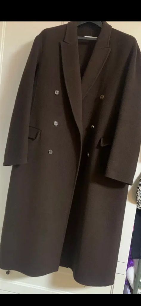 시어드 더블버튼 핸드메이드코트--2