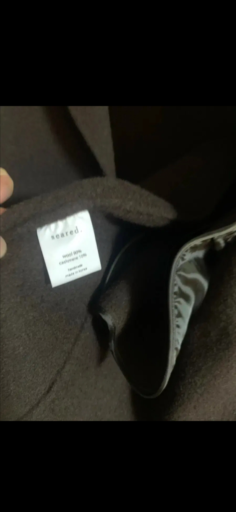 시어드 더블버튼 핸드메이드코트--4