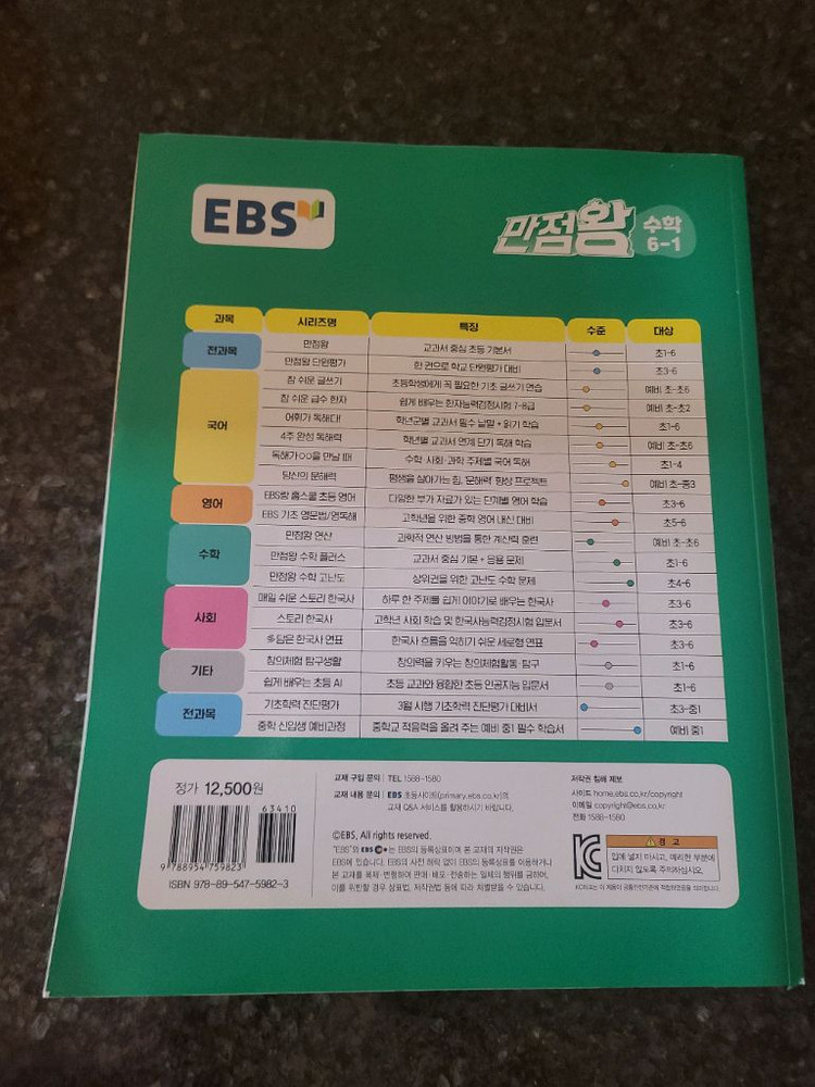 만점왕 수학 6-1 (반값택포)--1