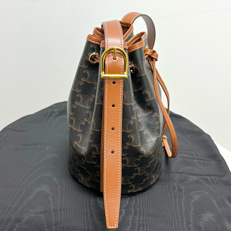 [S급/정품] 셀린느 트리옴페 캔버스 스몰 드로우스트링 버킷백 가방 이미지