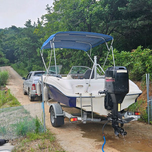 [가격확내림]레저보트 미국명품씨레이 18피트(6인승) 선외기 보트+등록트레일러 이미지