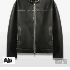 도프제이슨 워싱 레더 바이커 자켓