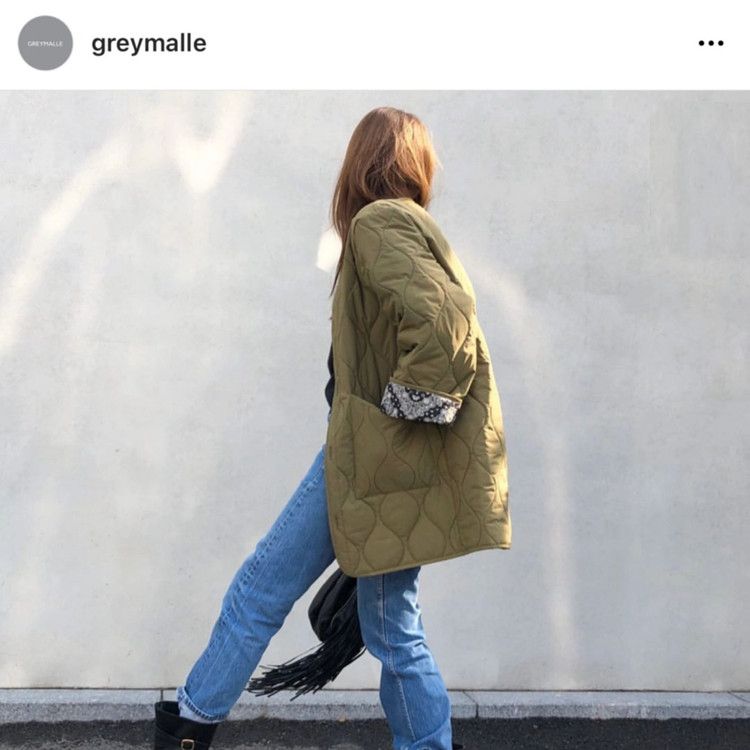 그레이말(greymalle) 리버시블 퀼팅자켓 프리사이즈 새상품 이미지