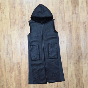 쏘울(SO.WOOL) 터키 무스탕 리버시블 후드 롱베스트 55-66